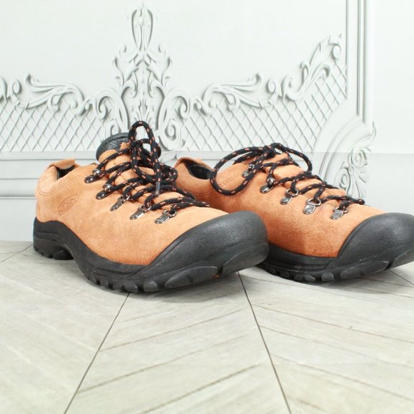 KEEN Orange Leather Suede Low Top Outdoor Walking Shoes Size US 10 - Picture 3 of 9